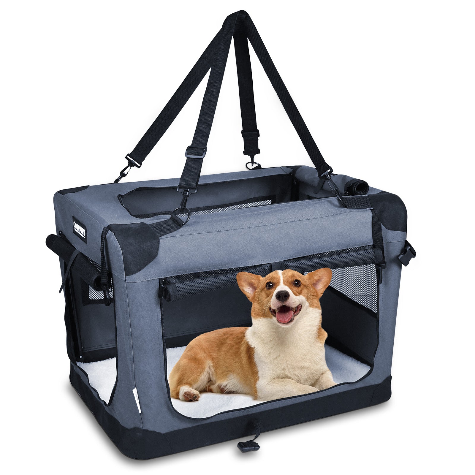 Jespet Indoor & Outdoor 3-Door Collapsible Soft-Sided Dog, Cat & Small –  Jespet Inc