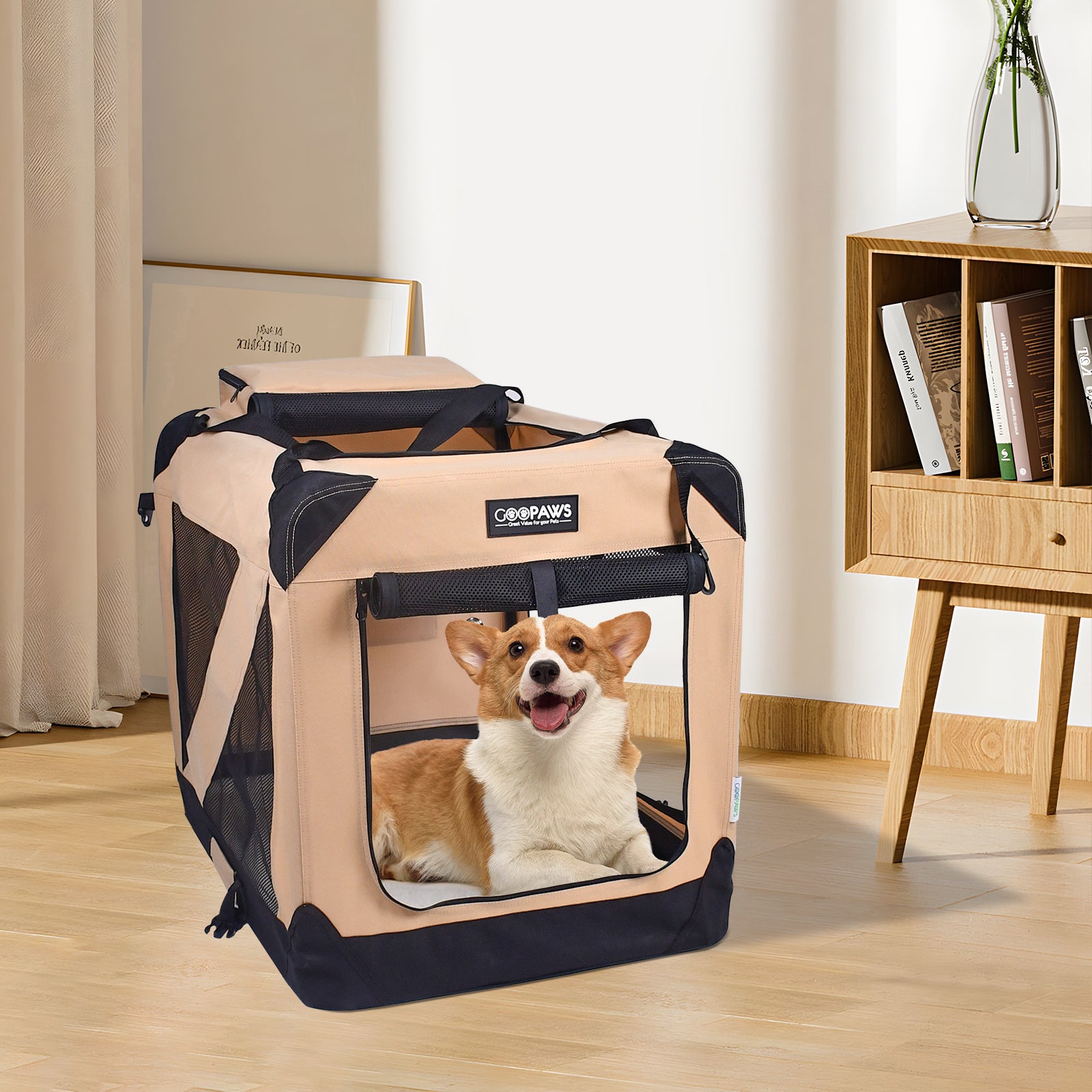 Jespet Folding Soft-Sided Dog Crate with mat - Bed Bath & Beyond - 32589954