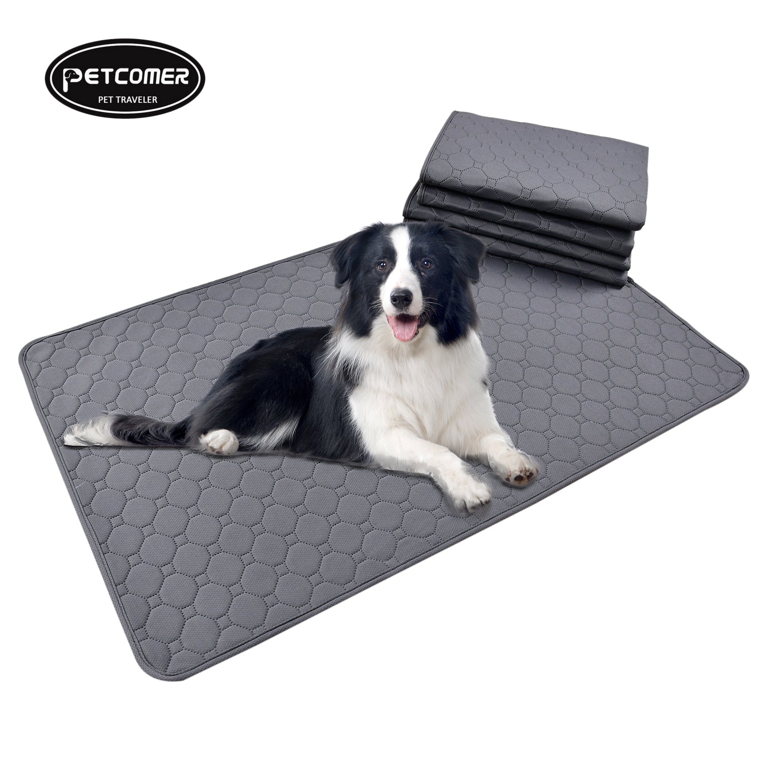 PETCOMER PET TRAVELER Dog Cooling Cushions Pad, Pet Summer Sleeping Mat Blanket Cushion Bed Mat, Grey,  27.5"x22"