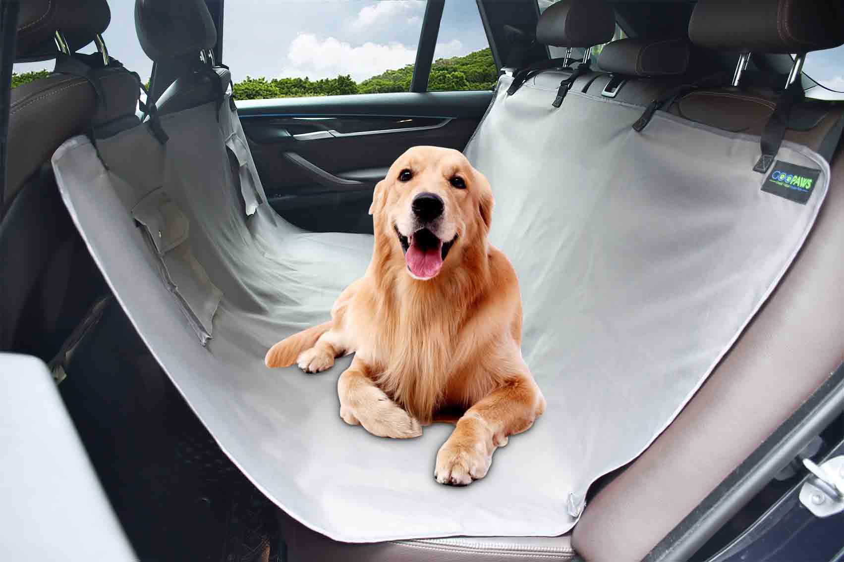 GOOPAWS Scratchproof Hammock Dog Back Car Seat Cover for Car Truck