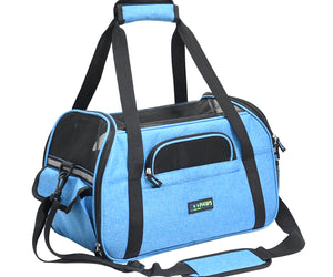 GOOPAWS Soft Sided Pet Cat Carrier Perfect for Travel, Turquoise, 19"